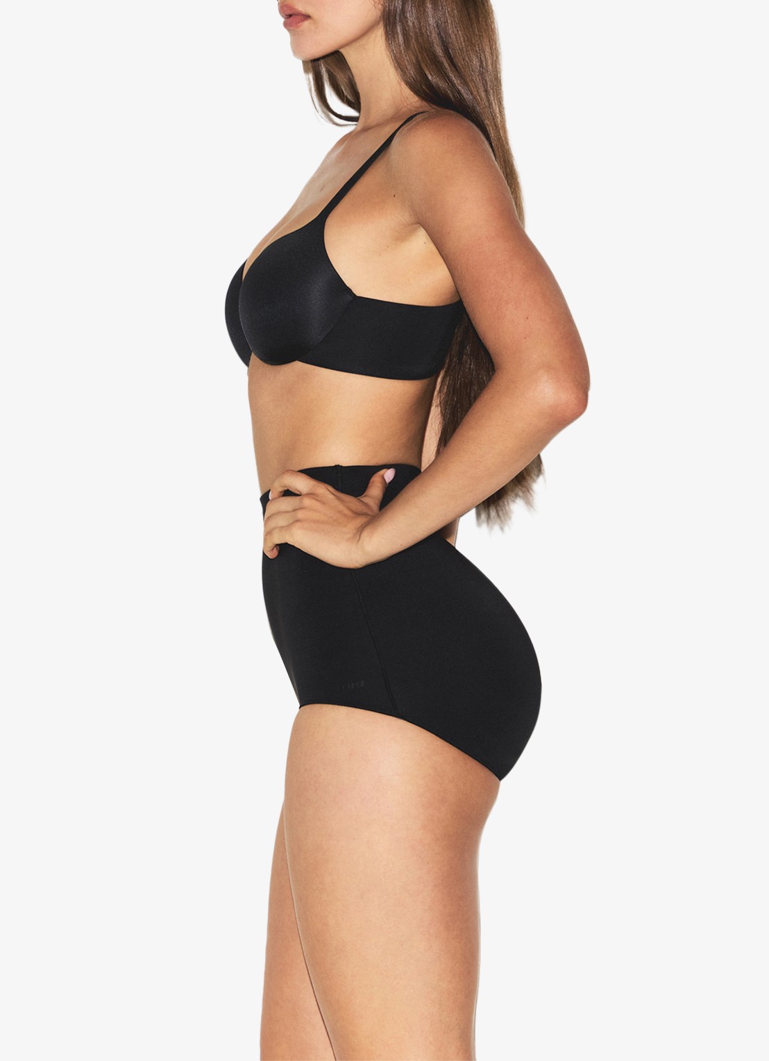 SKIMS Skims Body mid waisted slip met padding  - detail 5 zwart