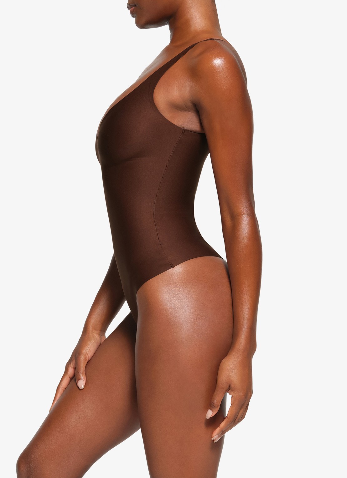 SKIMS Skims Body plunge stringbody - detail 4 chocoladebruin