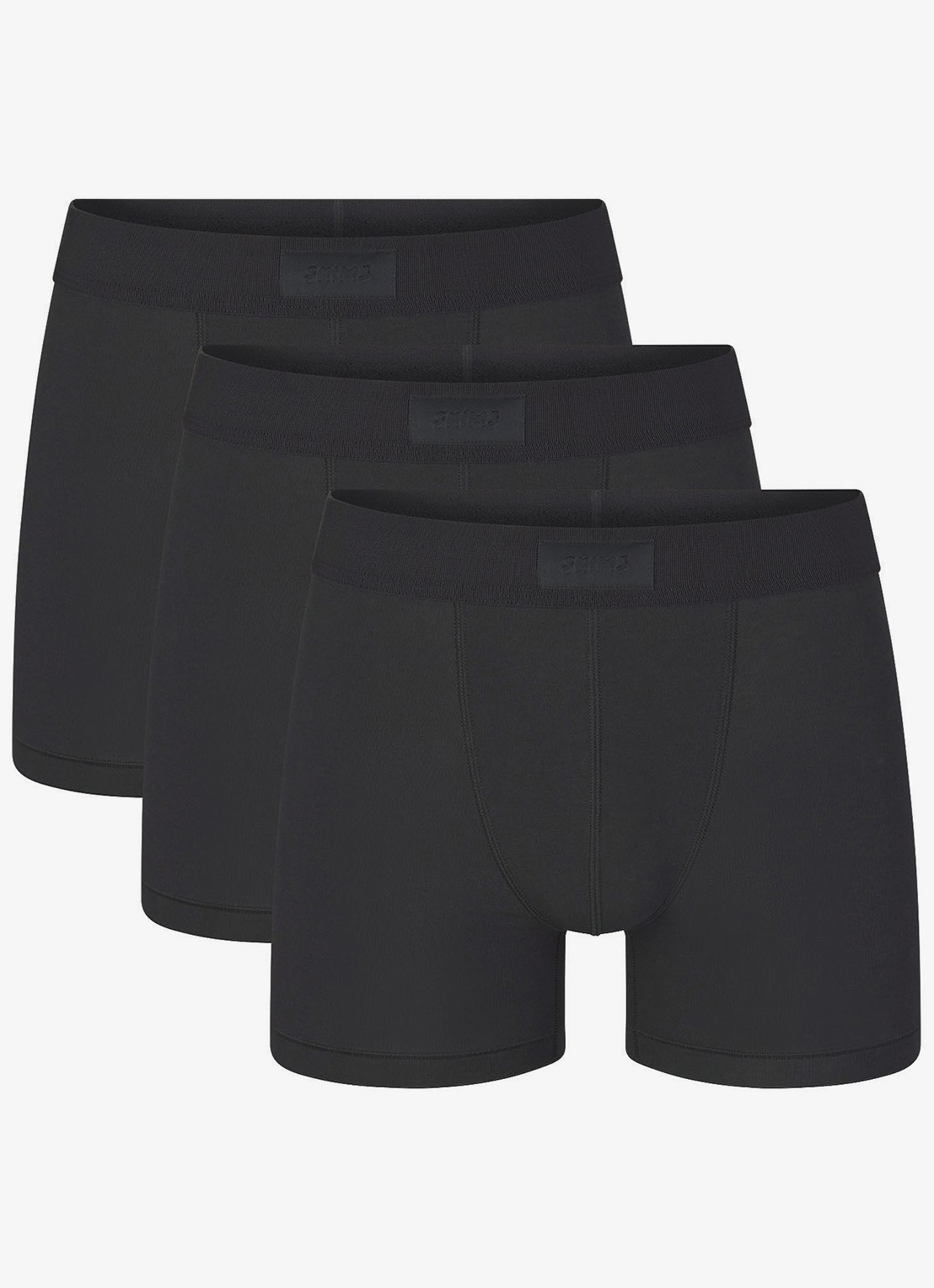 SKIMS Skims Cotton 3" boxershorts in 3-pack - voorkant 2 zwart