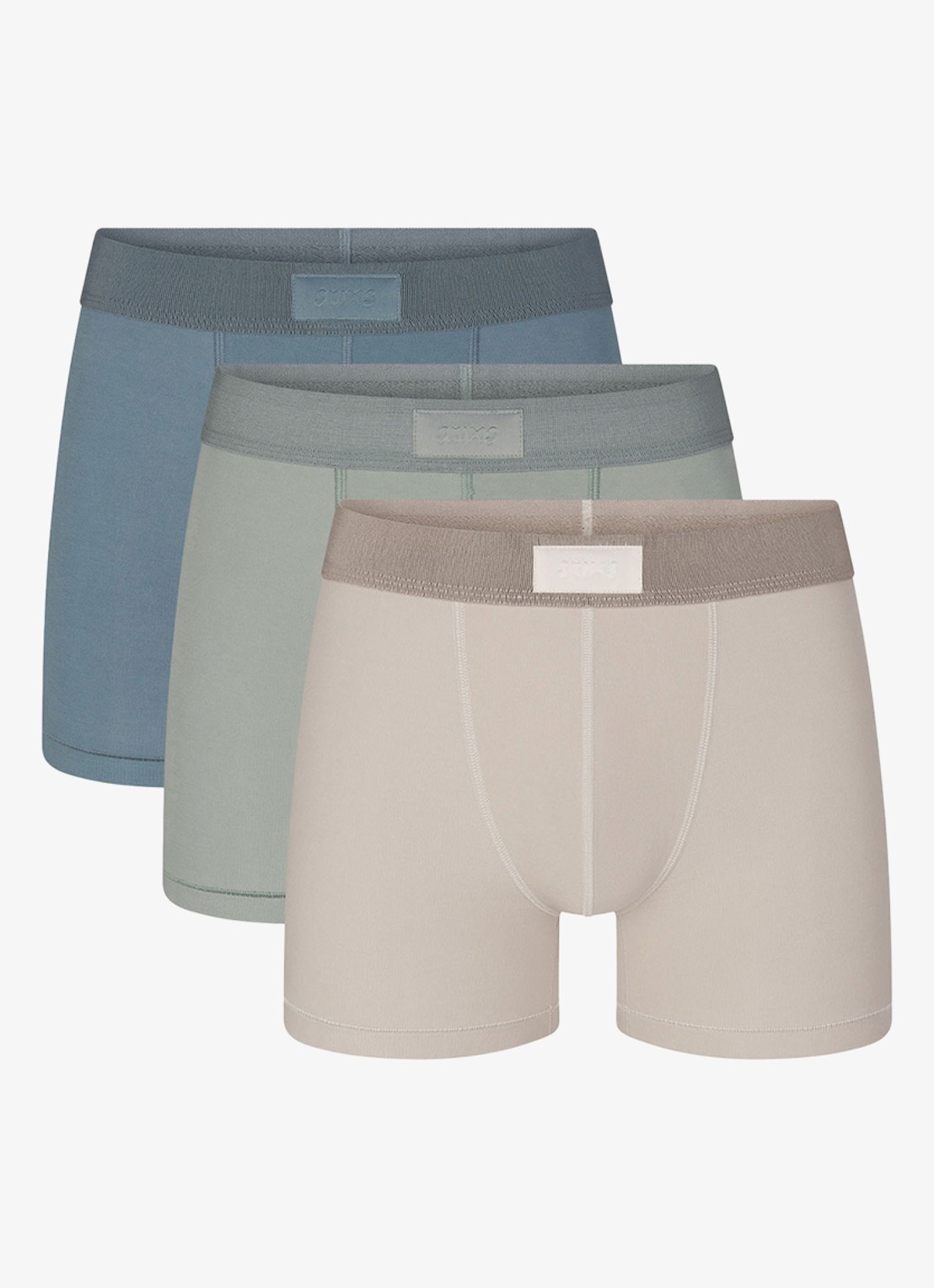SKIMS Skims Cotton 3" boxershorts in 3-pack - voorkant taupe