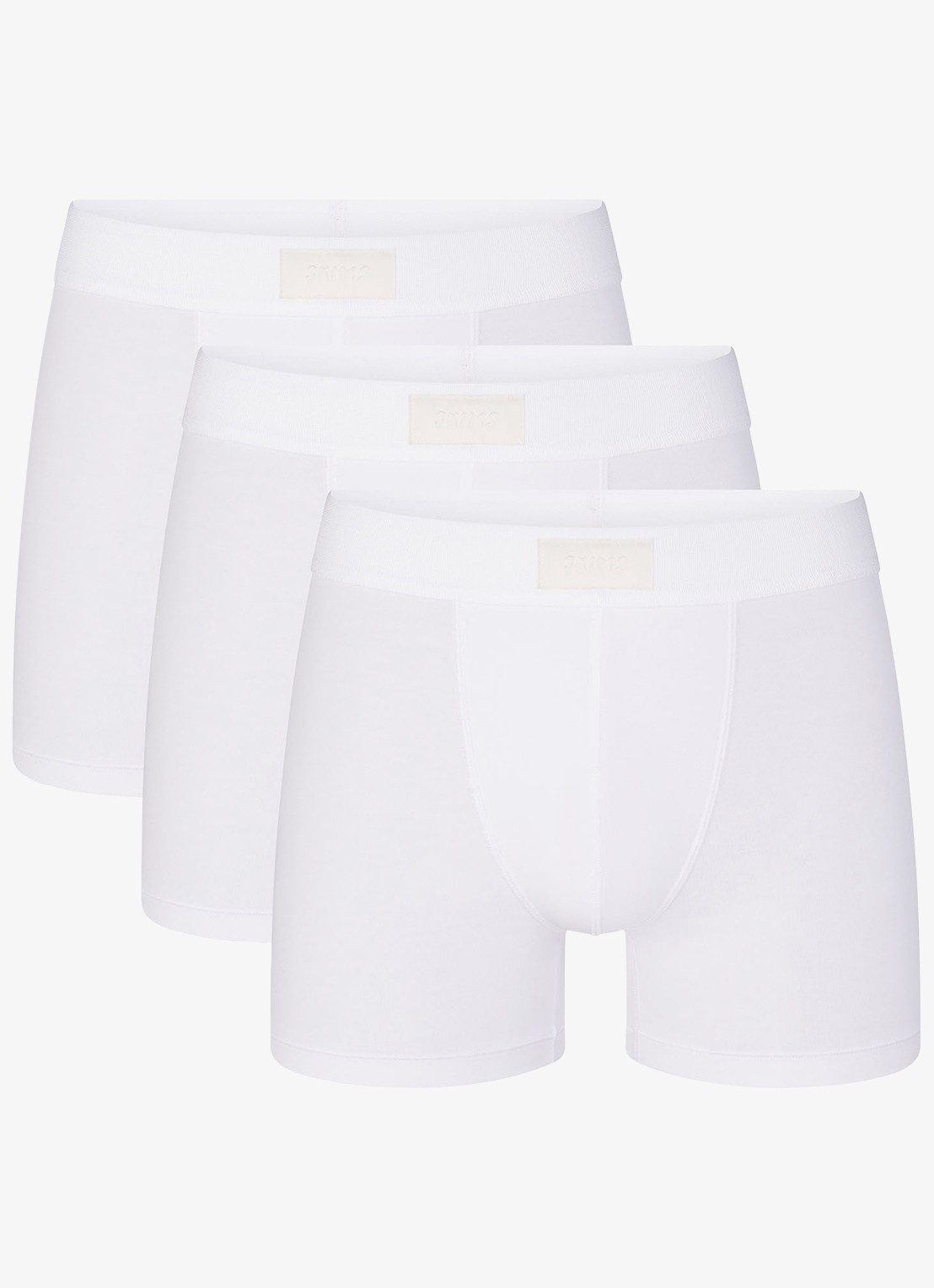 SKIMS Skims Cotton 3" boxershorts in 3-pack - voorkant 3 wit