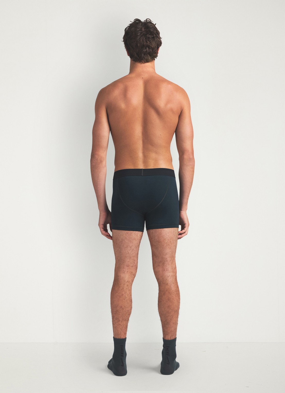 SKIMS Skims Cotton 3" boxershorts in 3-pack - achterkant 4 blauwgrijs