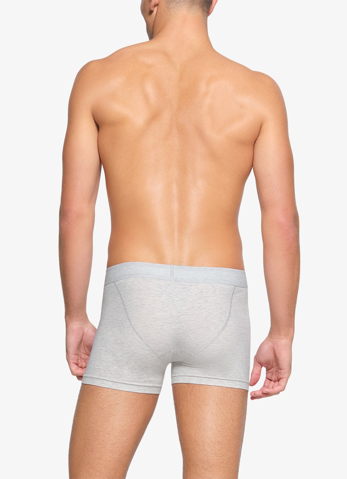 SKIMS Skims Cotton 3" boxershorts in 3-pack - achterkant 4 grijsmele