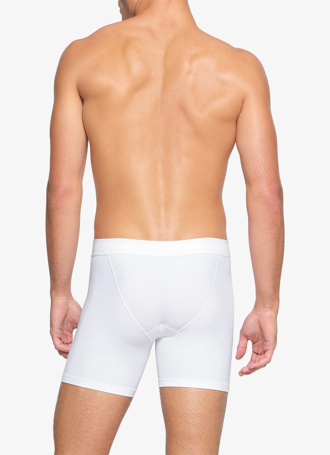 SKIMS Skims Cotton 5" boxershorts in 3-pack - achterkant 2 gebroken wit