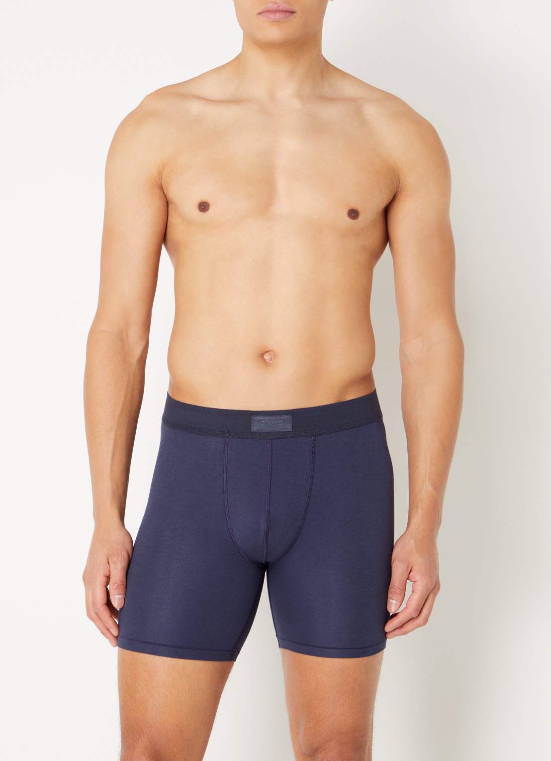 SKIMS Skims Cotton 5" boxershorts in 3-pack - voorkant 3 donkerblauw