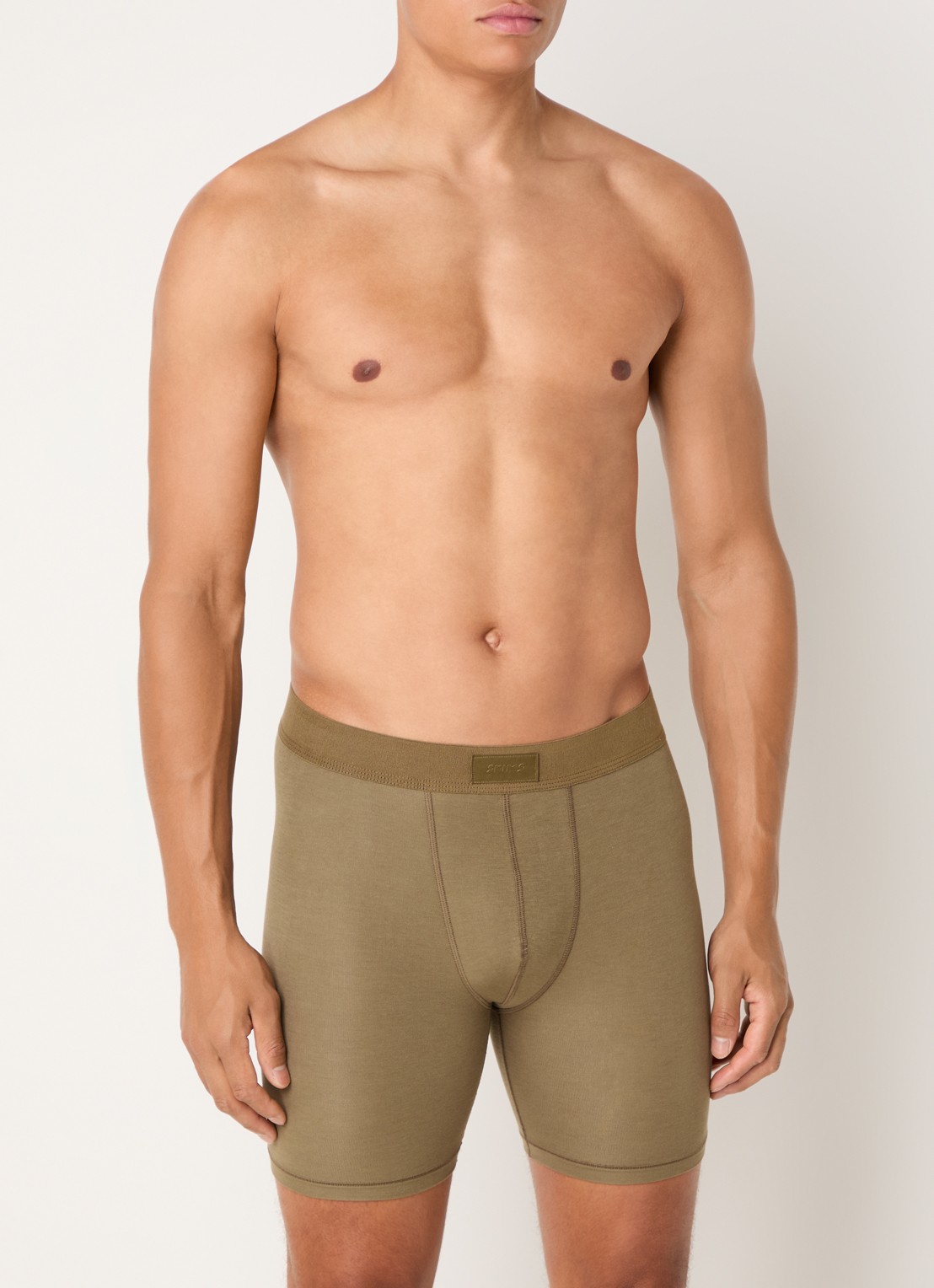 SKIMS Skims Cotton 5" boxershorts in 3-pack - voorkant 3 legergroen