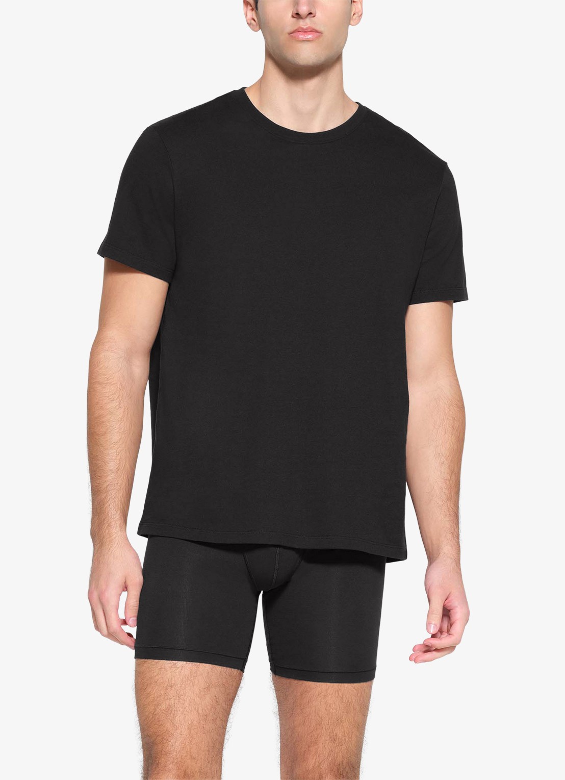 SKIMS Skims Cotton T-shirt met ronde hals - detail 2 zwart