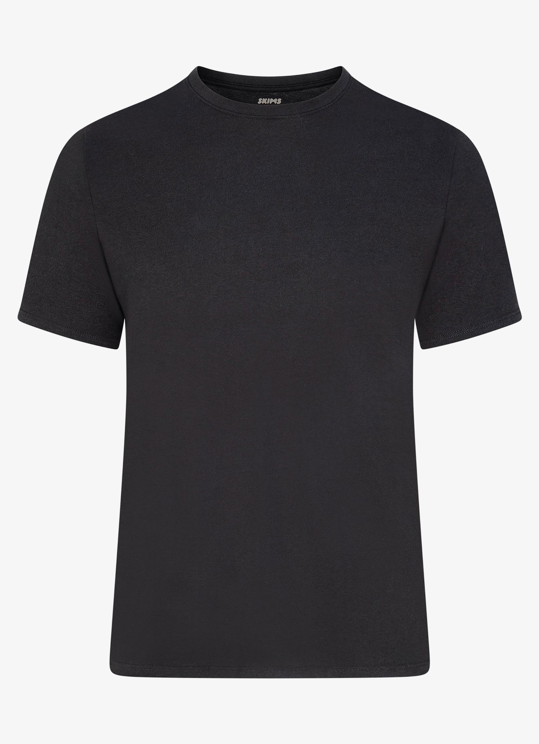SKIMS Skims Cotton T-shirt met ronde hals - voorkant zwart