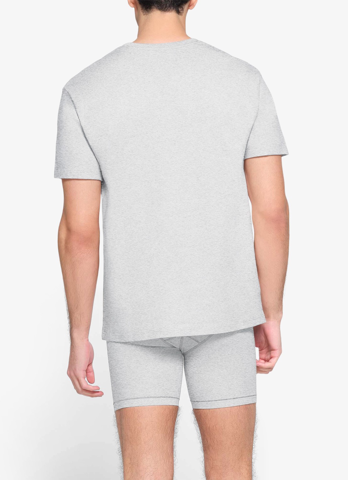 SKIMS Skims Cotton T-shirt met ronde hals - achterkant grijsmele