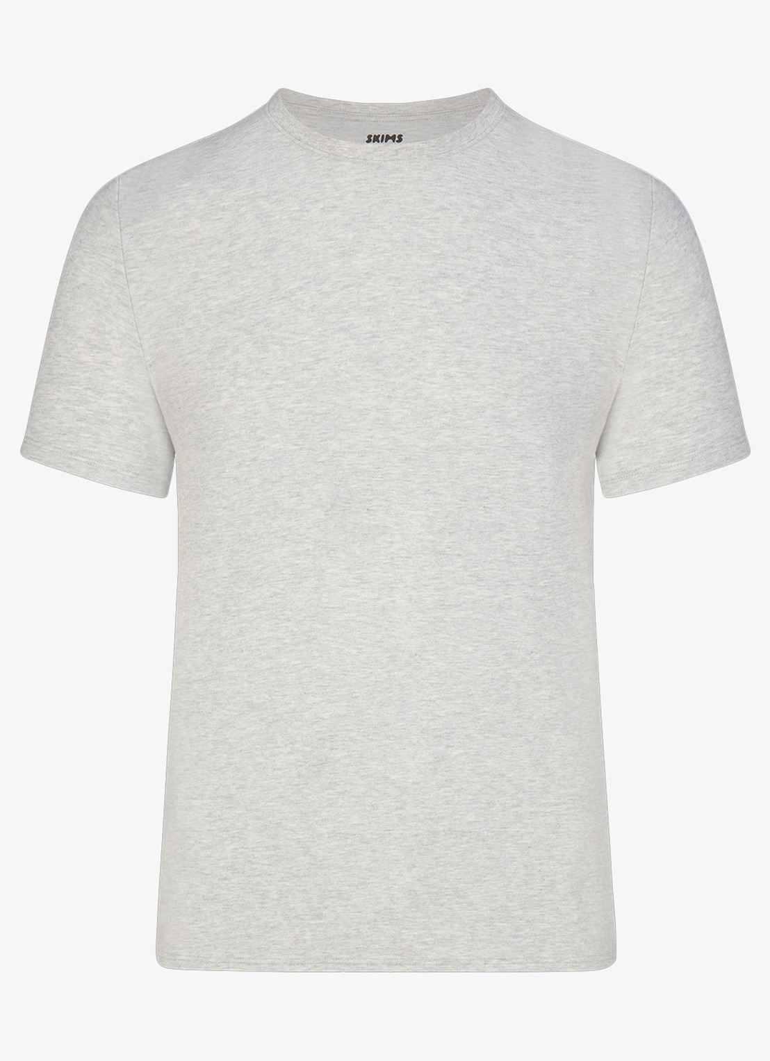 SKIMS Skims Cotton T-shirt met ronde hals - voorkant 2 grijsmele