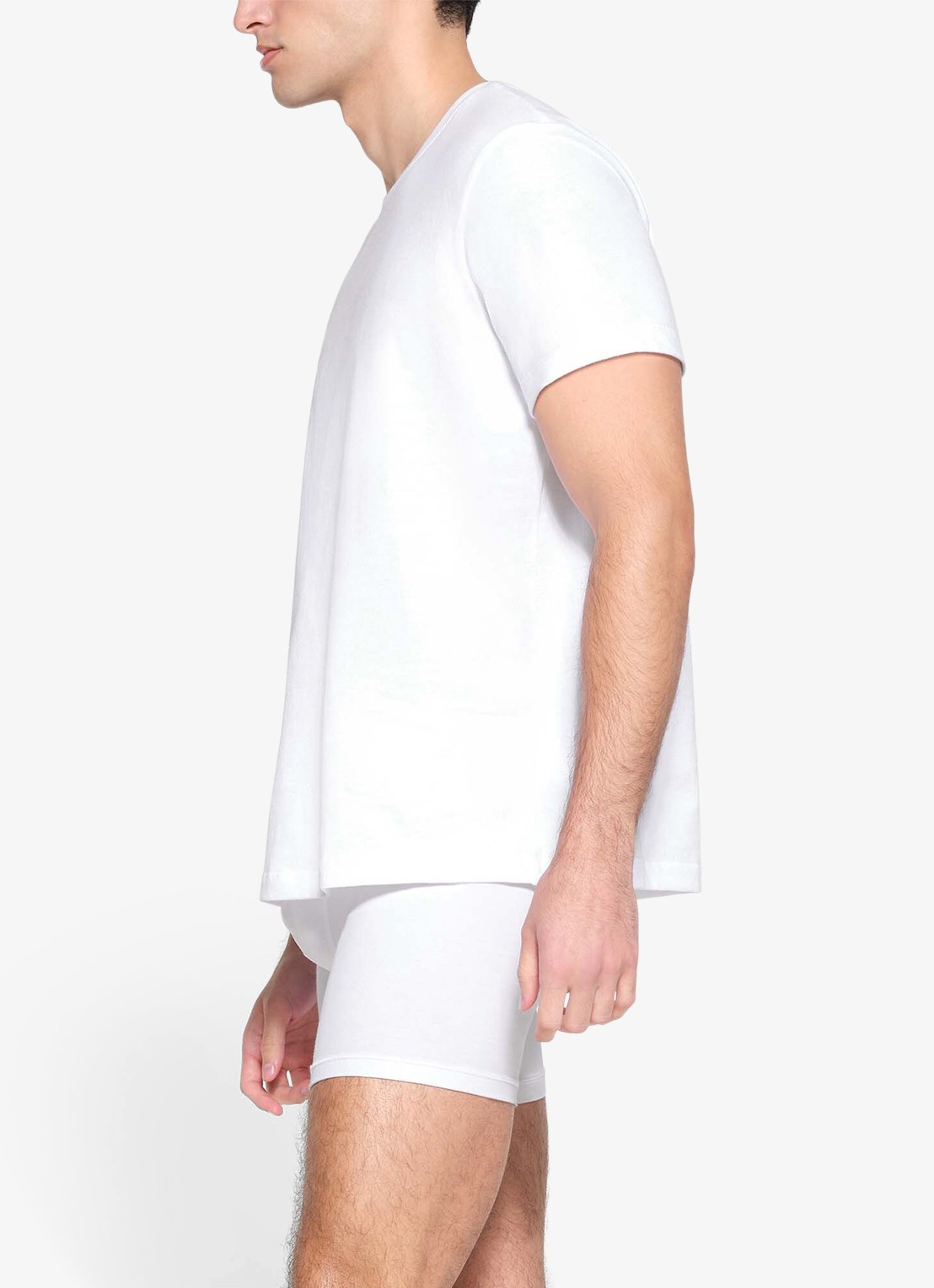 SKIMS Skims Cotton T-shirt met ronde hals - detail 4 wit