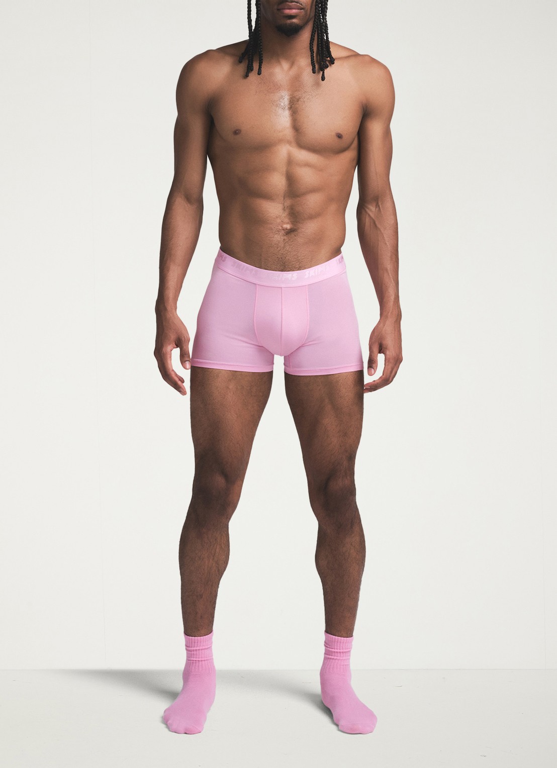 SKIMS Skims Stretch 3" boxershorts met logoband in 3-pack - detail 3 bubblegum mirror