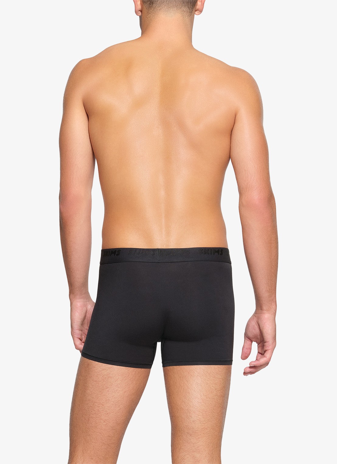 SKIMS Skims Stretch 3" boxershorts met logoband in 3-pack - achterkant 4 zwart