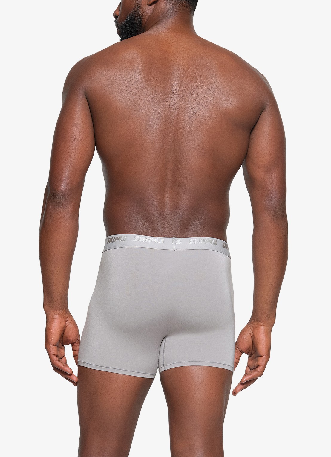 SKIMS Skims Stretch 3" boxershorts met logoband in 3-pack - achterkant 6 grijs