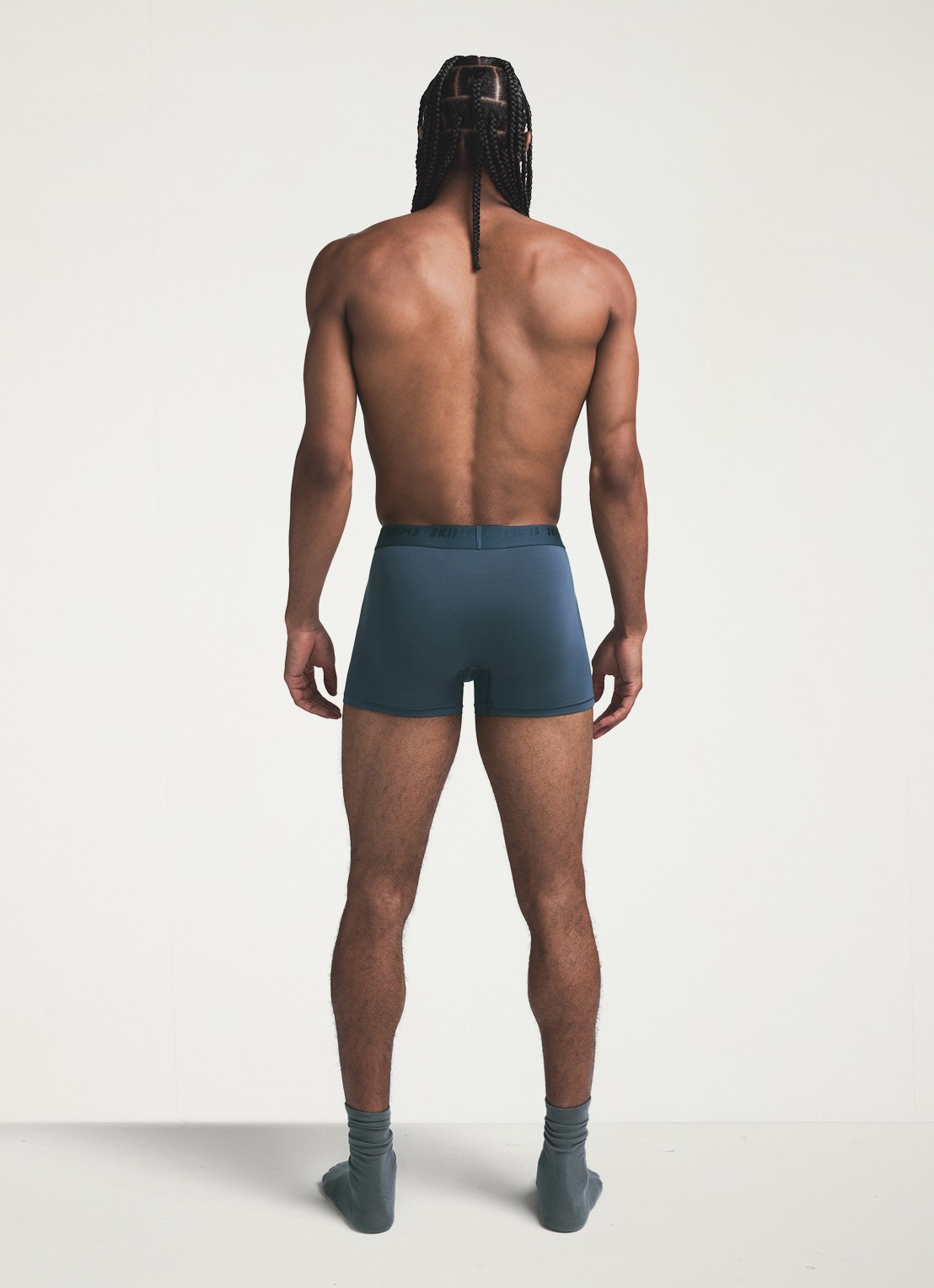 SKIMS Skims Stretch 3" boxershorts met logoband in 3-pack - achterkant indigo