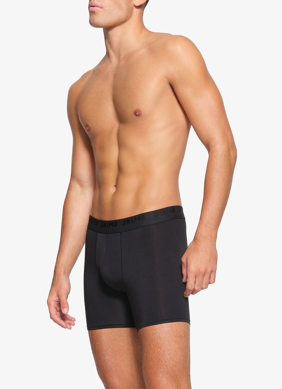 SKIMS Skims Stretch 5" boxershorts met logoband in 3-pack - detail 2 obsidian