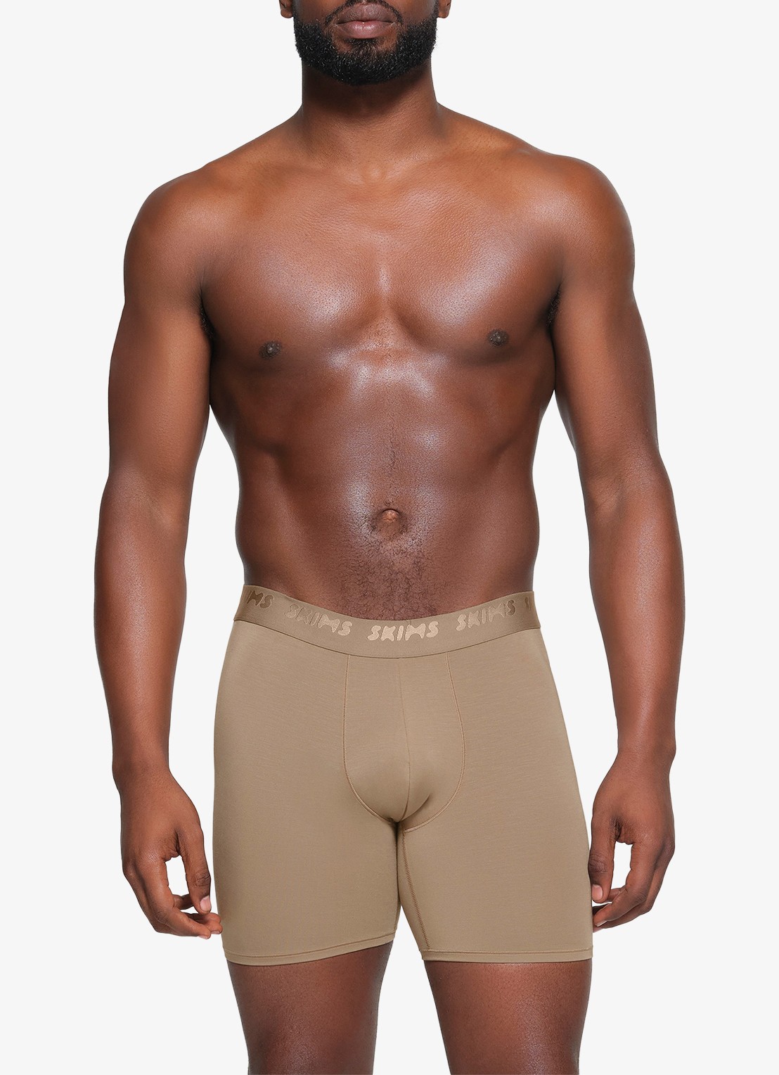 SKIMS Skims Stretch 5" boxershorts met logoband in 3-pack - detail 2 khaki