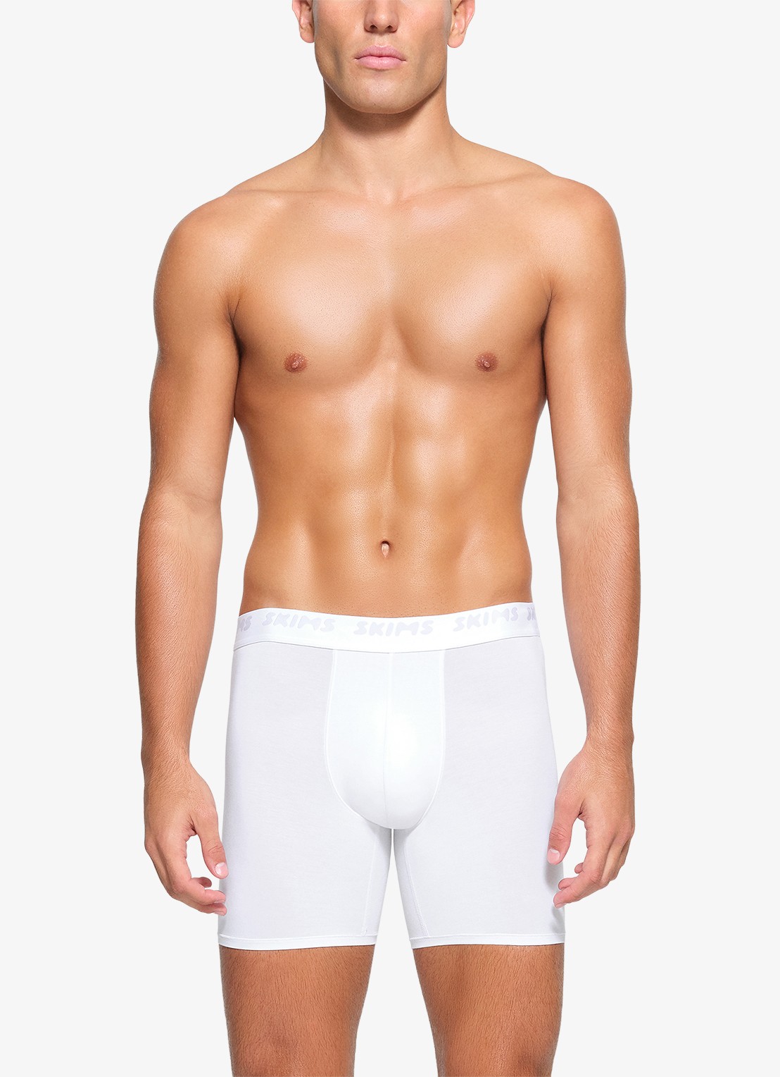 SKIMS Skims Stretch 5" boxershorts met logoband in 3-pack - detail wit