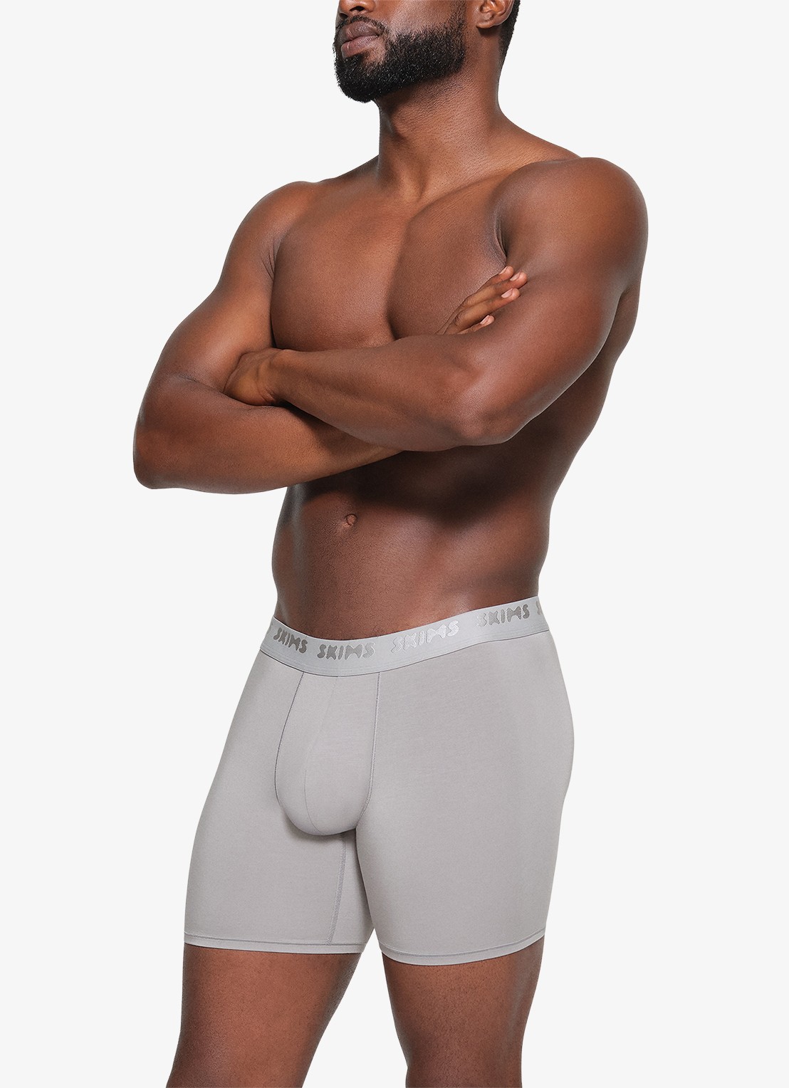 SKIMS Skims Stretch 5" boxershorts met logoband in 3-pack - detail 3 gunmetal