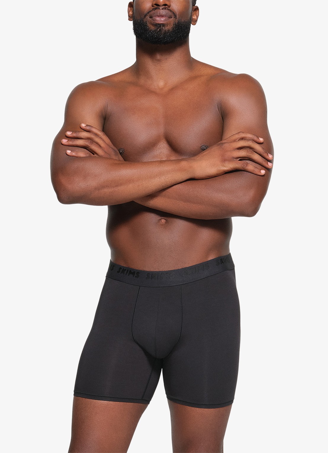 SKIMS Skims Stretch 5" boxershorts met logoband in 3-pack - detail 5 gunmetal