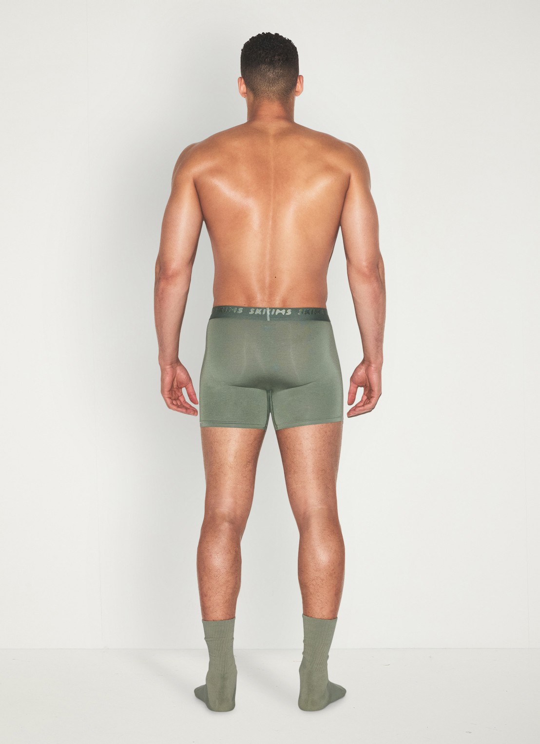 SKIMS Skims Stretch 5" boxershorts met logoband in 3-pack - achterkant 7 laurel multi