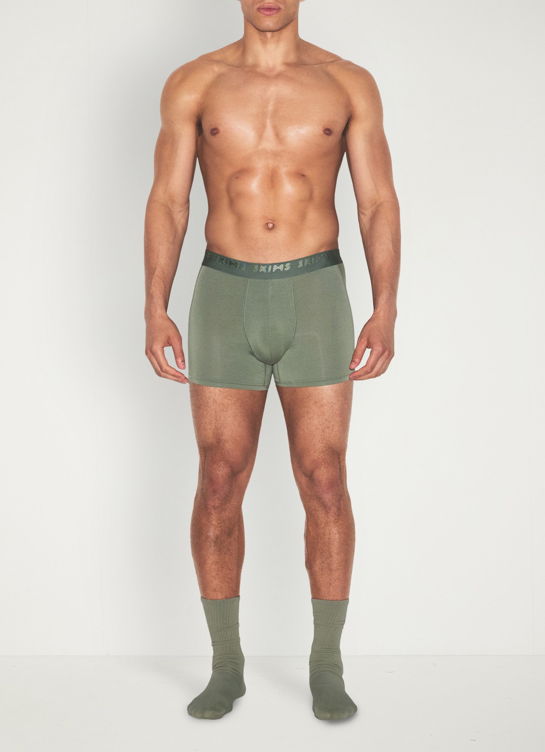SKIMS Skims Stretch 5" boxershorts met logoband in 3-pack - detail 2 laurel multi