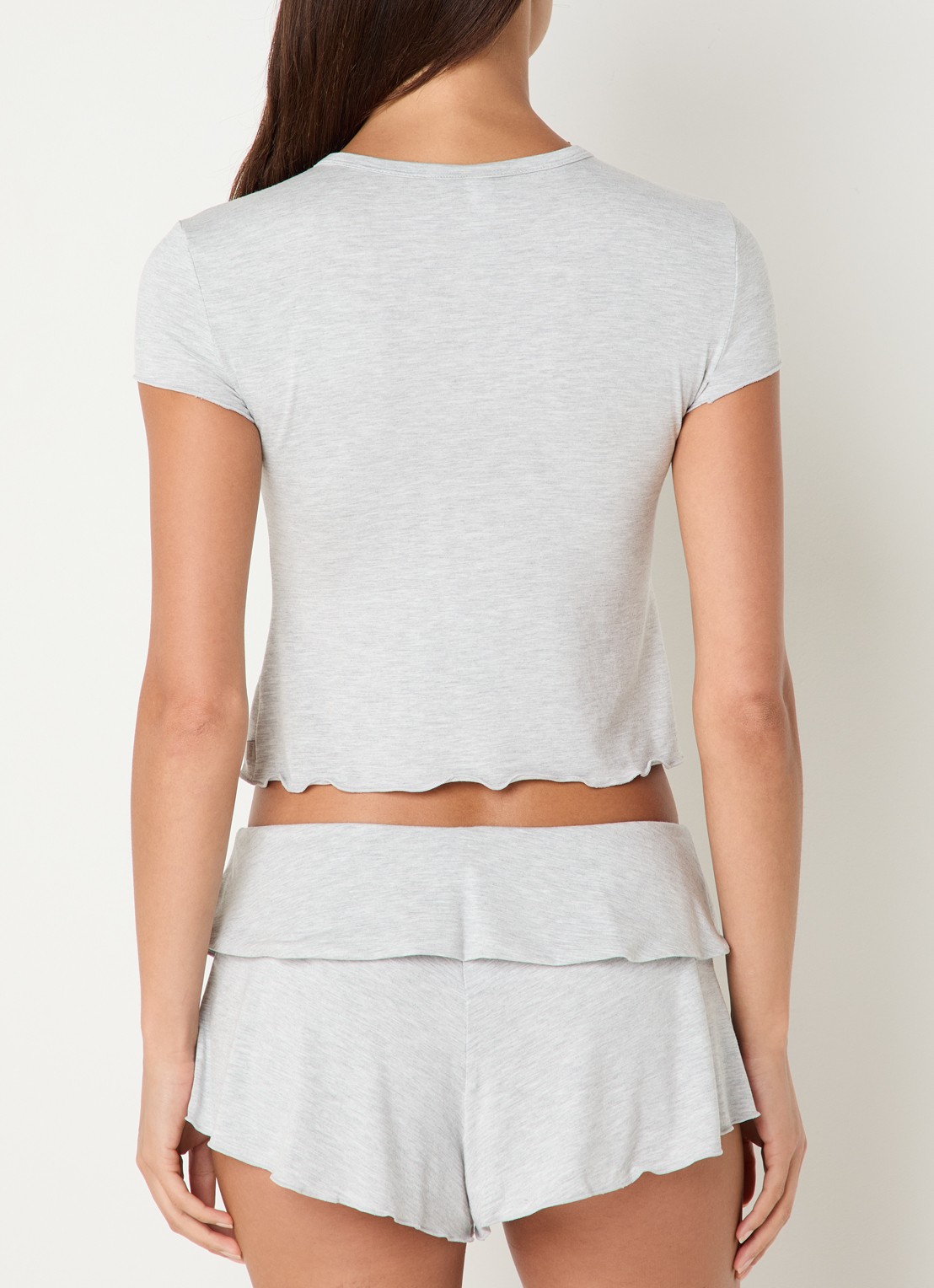 SKIMS Sleep Cami pyjamaset - achterkant 2 grijsmele