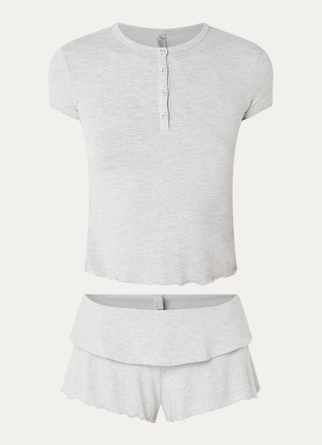 SKIMS Sleep Cami pyjamaset - voorkant 3 grijsmele