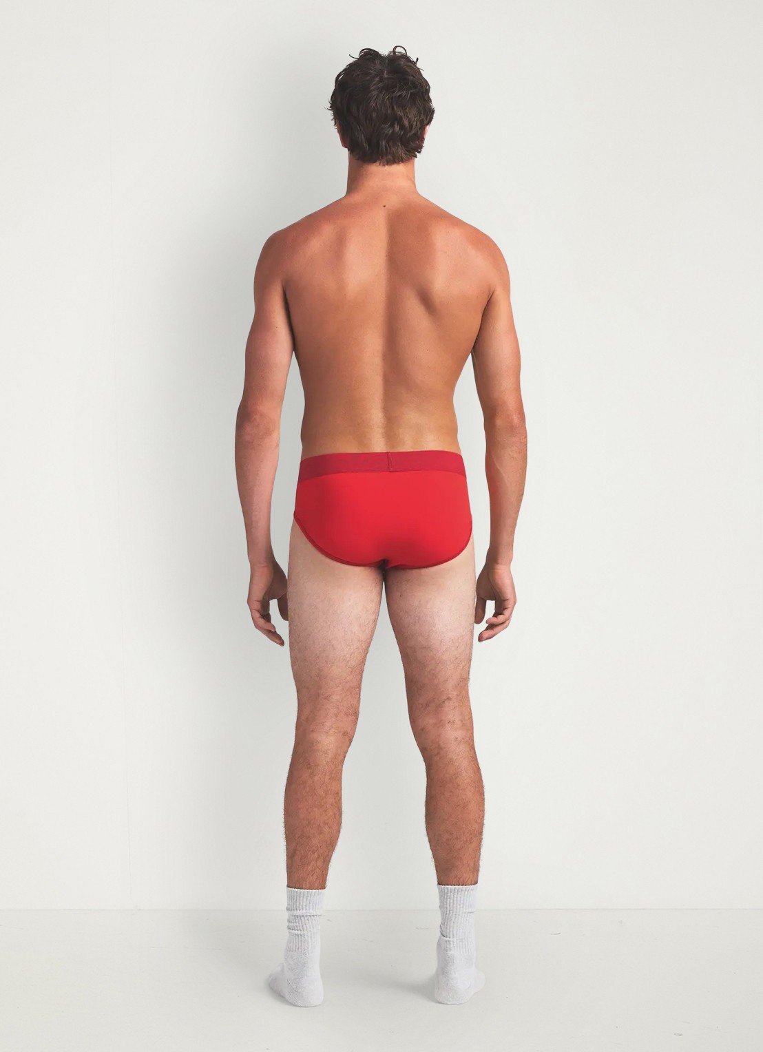 SKIMS Slip met logoband in 3-pack - achterkant rood