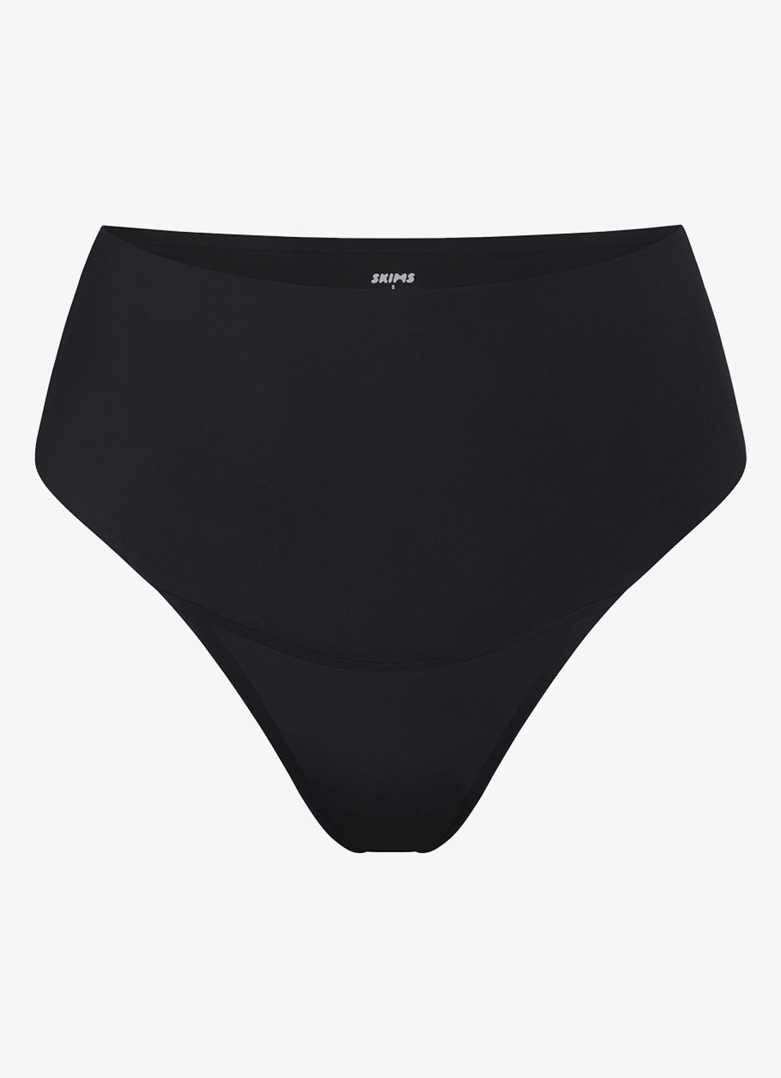 SKIMS Smoothing intimates high waisted tanga - voorkant 3 zwart