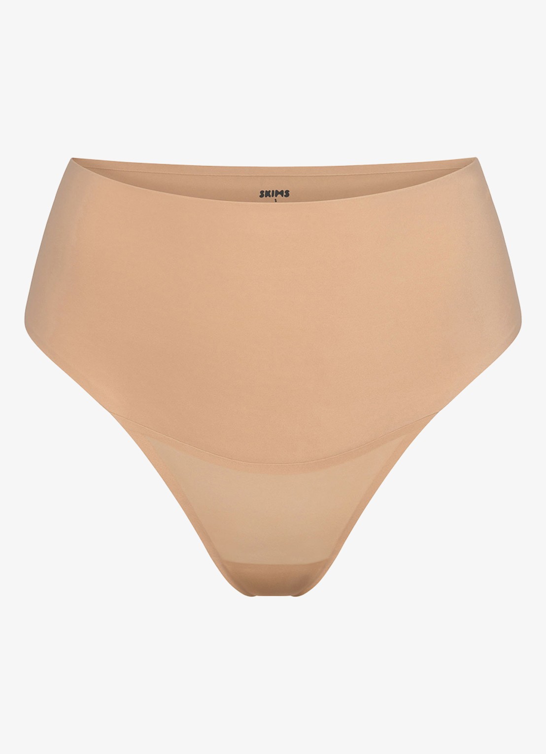 SKIMS Smoothing intimates high waisted tanga - voorkant 2 naturel