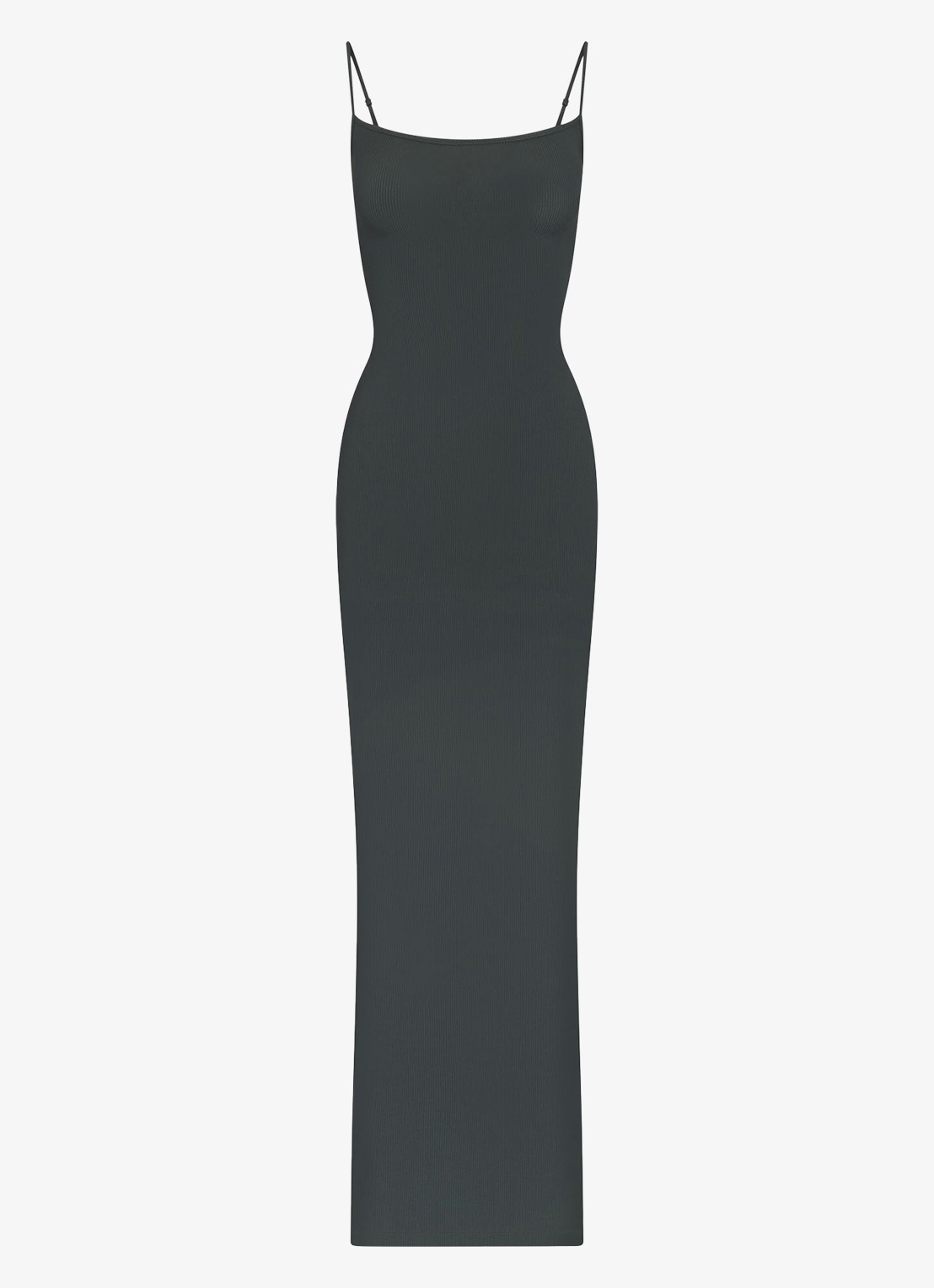 SKIMS Soft Lounge maxi jurk met ribstructuur - voorkant 2 groen