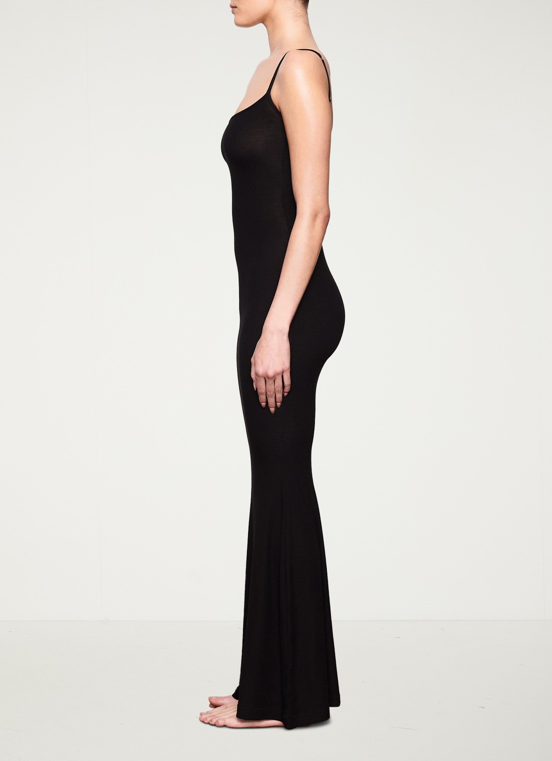 SKIMS Soft Lounge maxi jurk met ribstructuur - detail 2 zwart