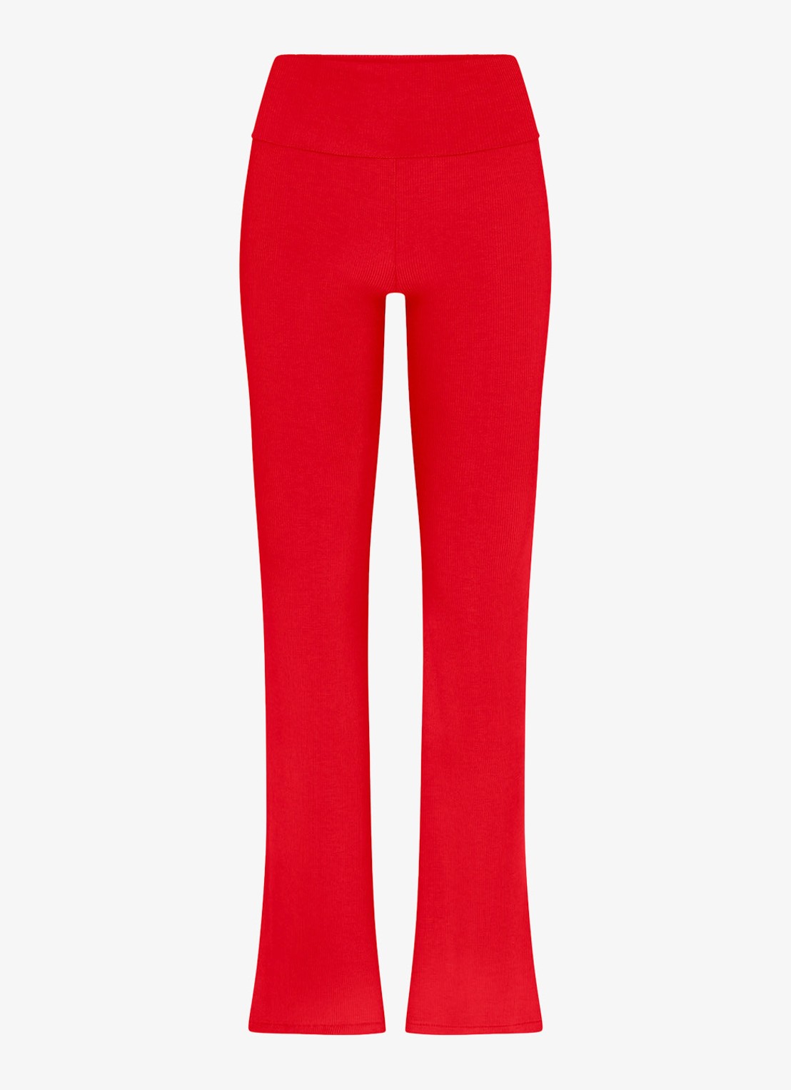 SKIMS Soft Lounge mid waist flared loungebroek - voorkant 4 rood