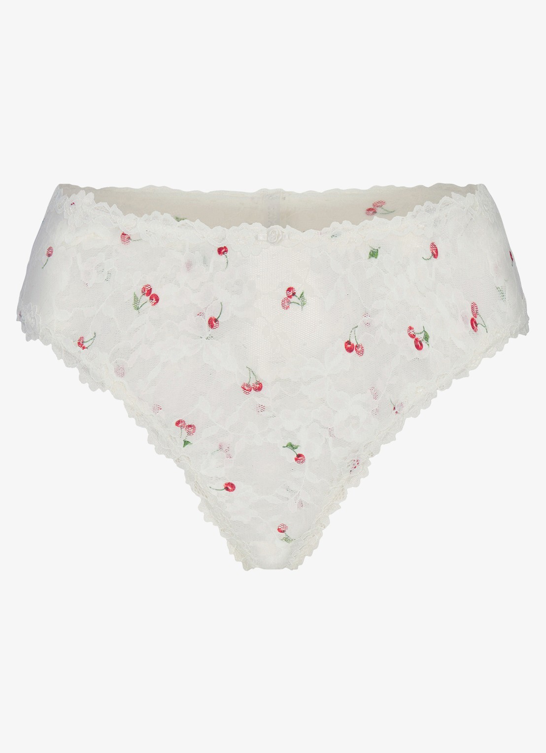 SKIMS Stretch Lace slip van kant - voorkant 2 ivory cherry