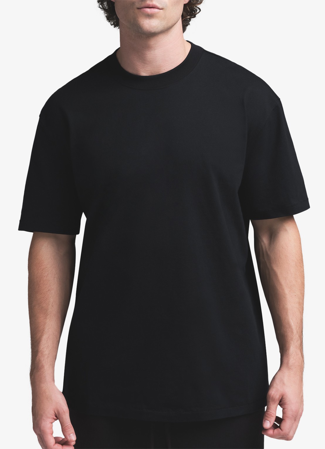SKIMS T-shirt met ronde hals - detail zwart