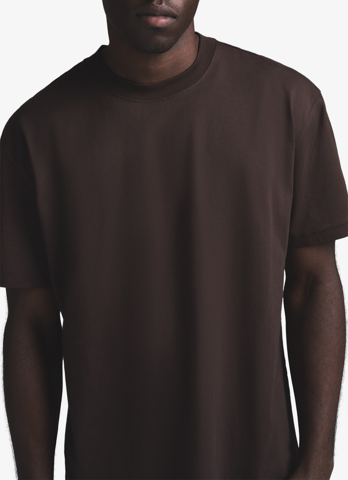 SKIMS T-shirt met ronde hals - detail 3 donkerbruin