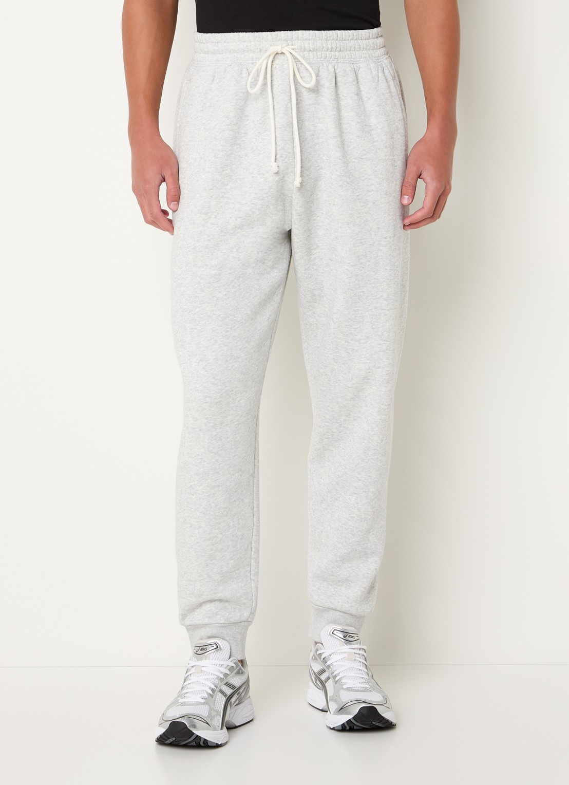 SKIMS Tapered fit joggingbroek met steekzakken - detail 2 light heather grey