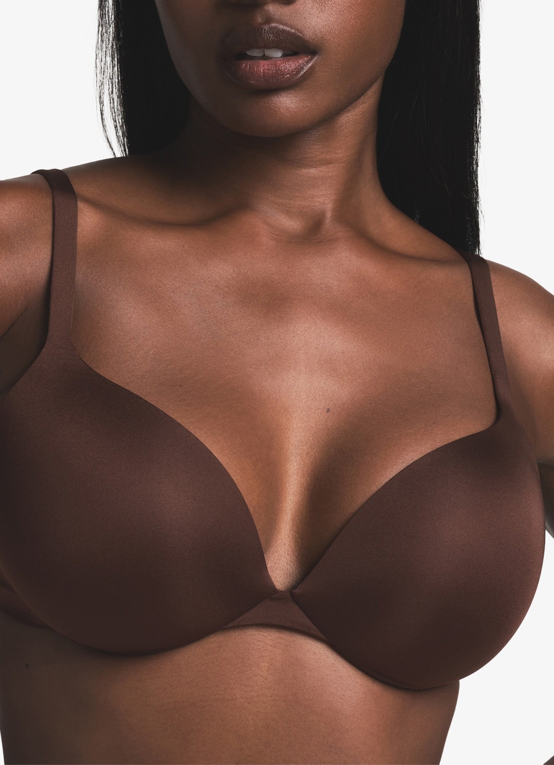 SKIMS Ultimate Plunge push-up bh - detail 2 chocoladebruin