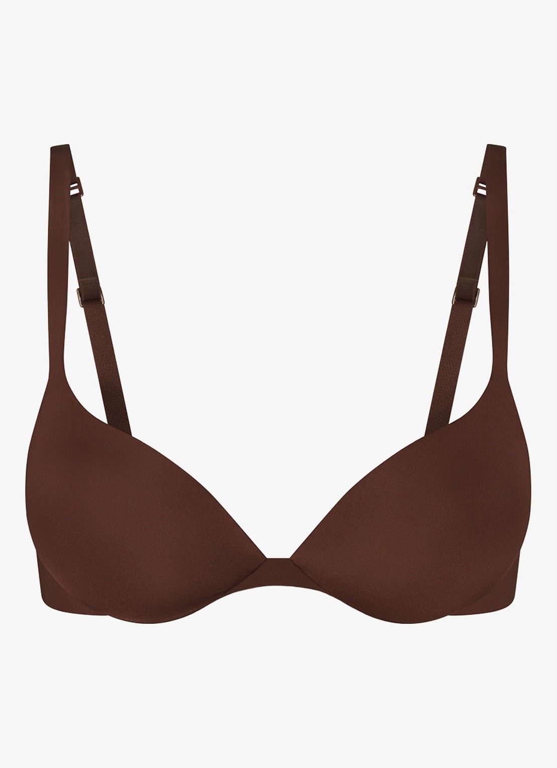 SKIMS Ultimate Plunge push-up bh - voorkant 3 chocoladebruin