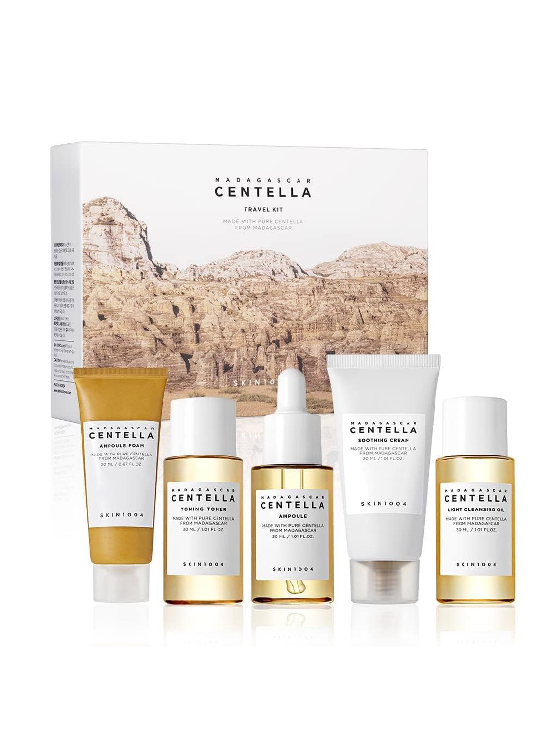 Skin1004  Madagascar Centella Travel Kit - travel size verzorgingsset - voorkant 2 undefined