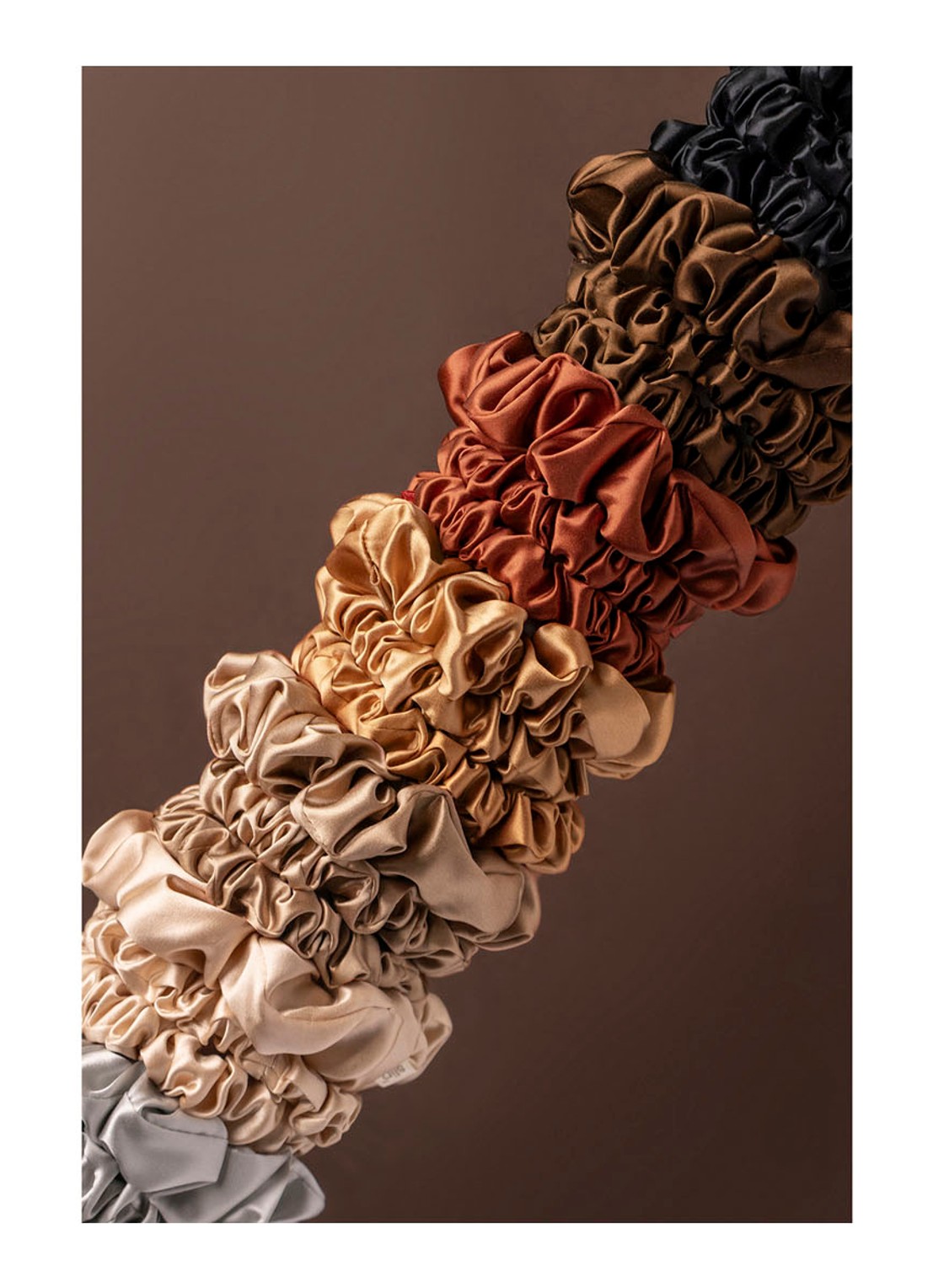 slip Back To Basics Pure Silk Scrunchies Set - haarelastiek van zijde set van 3 - detail 5 black