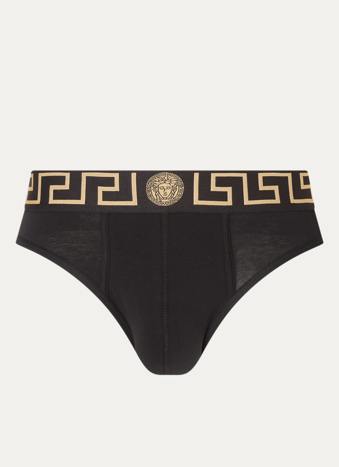 Slip met logoband - voorkant zwart