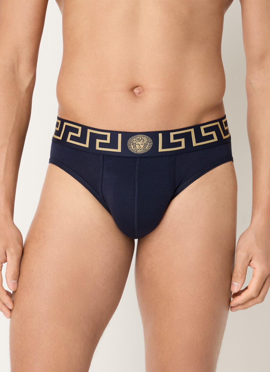Slip met logoband - detail donkerblauw