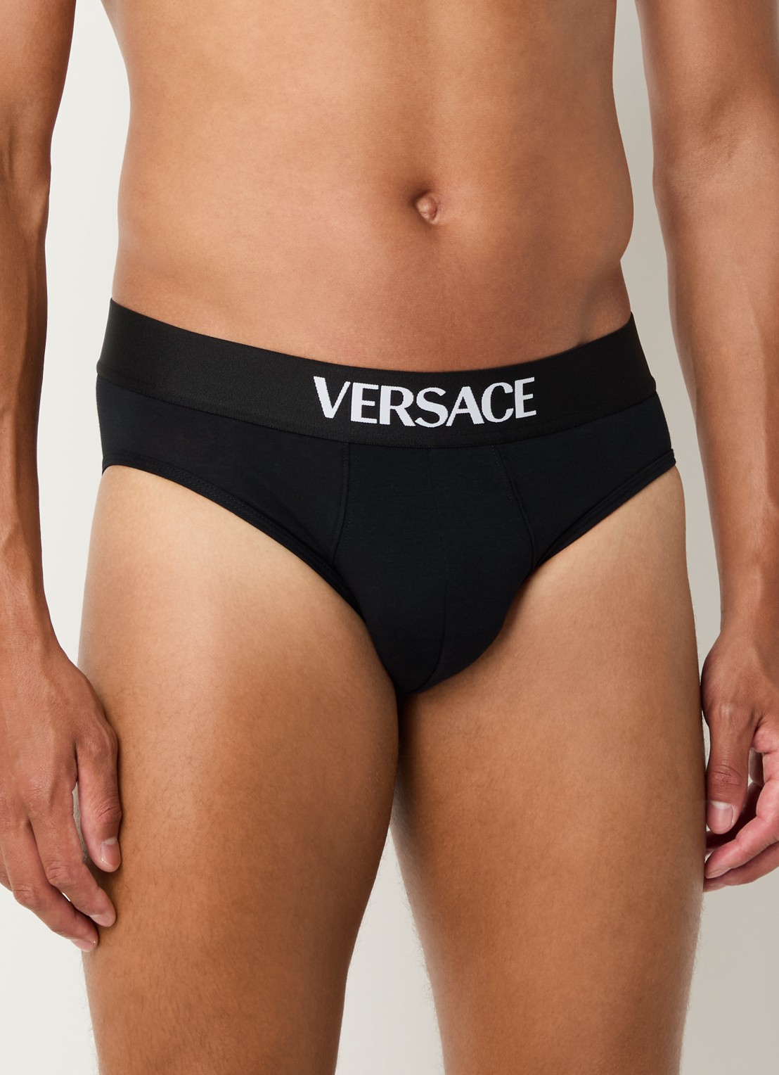 Slip met logoband - detail zwart