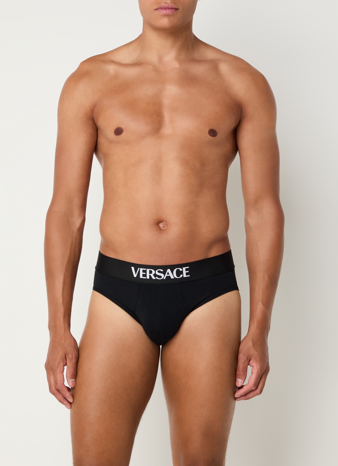 Slip met logoband - voorkant 4 zwart