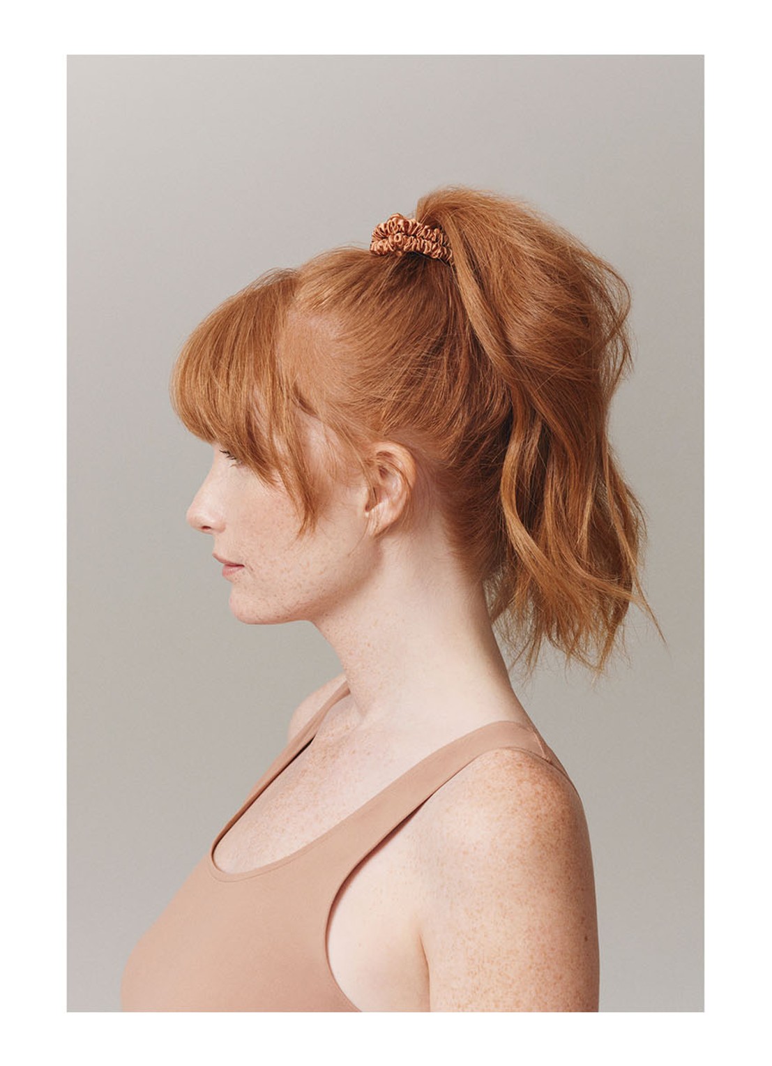 slip Pure Silk Skinny Scrunchies - zijden haarelastiek - detail 5 copper