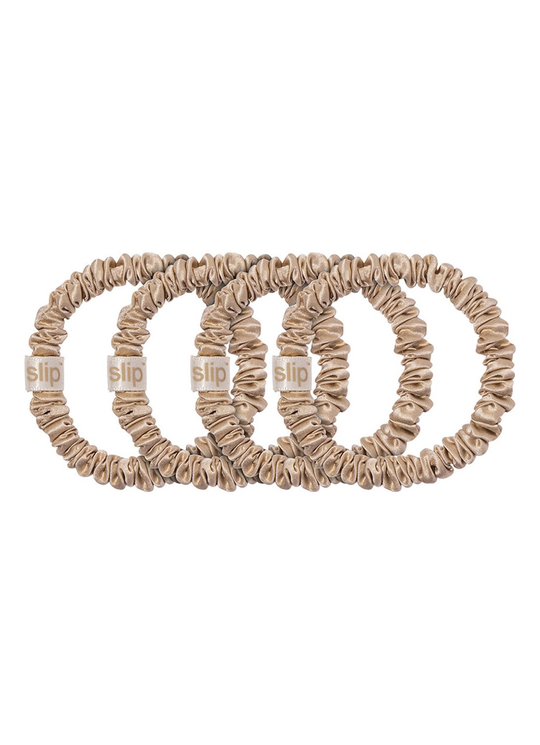 slip Pure Silk Skinny Scrunchies - zijden haarelastiek - voorkant blonde