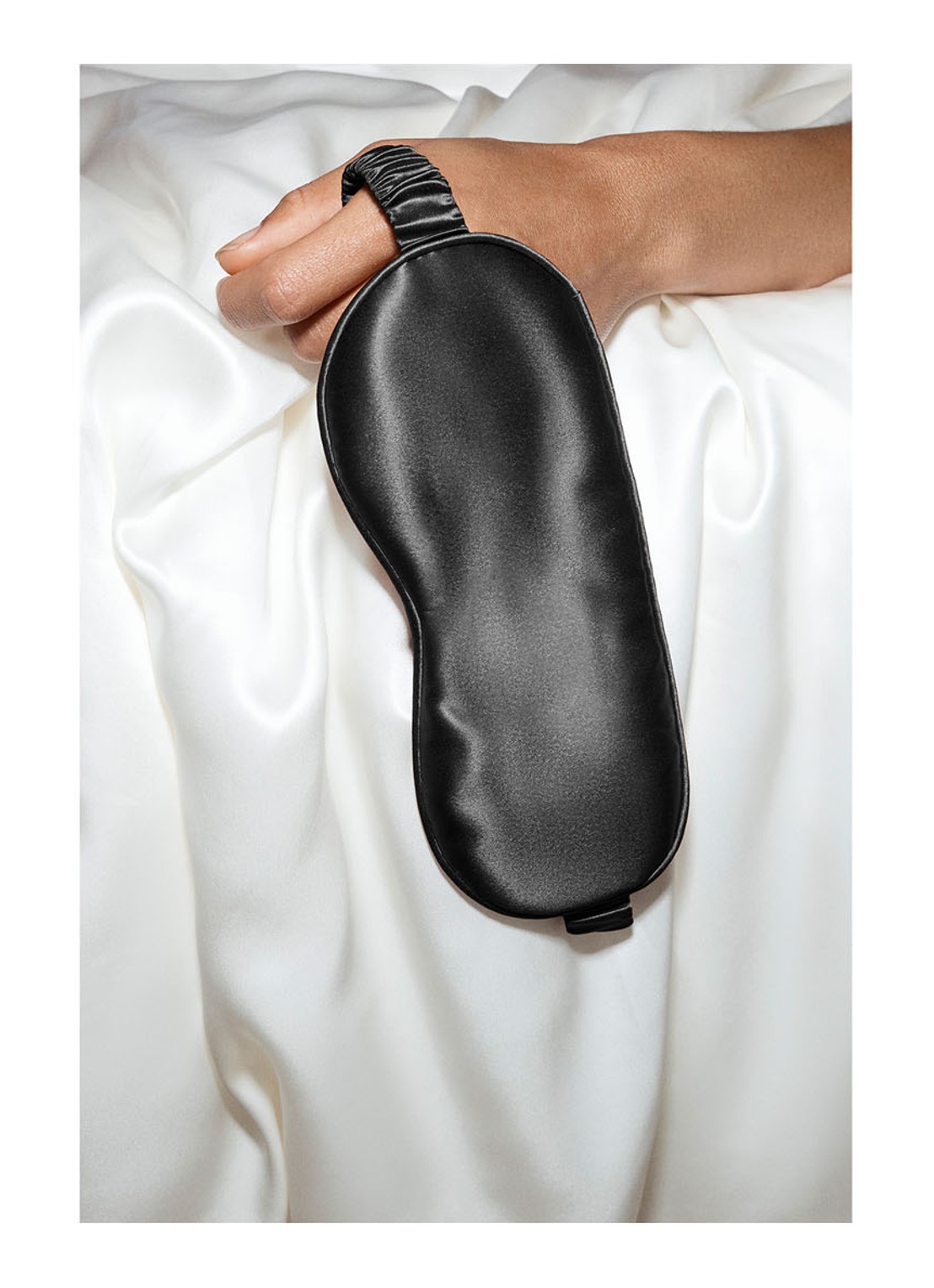 slip Silk Sleep Mask - slaapmasker van zijde - detail 2 zwart