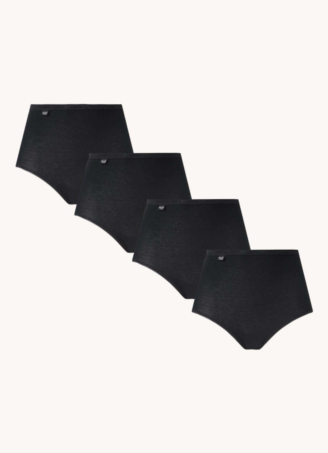 Sloggi Basic+ maxi high waisted slip in 4-pack - voorkant zwart